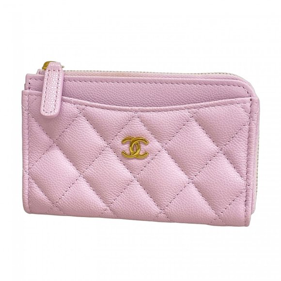 CHANEL Purple Caviar Leather Wallet - Picture 1 of 8